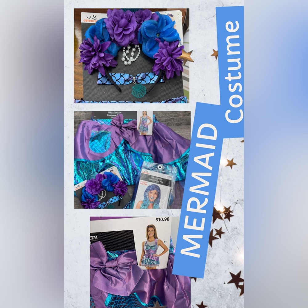 Purple & Blue Mermaid Costume Set